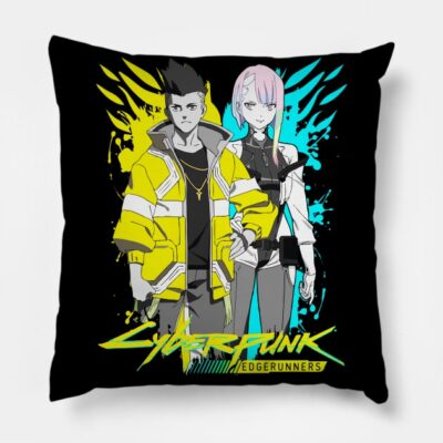 Lucy And David Throw Pillow Official Cyberpunk Edgerunners Merch