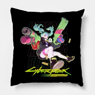 Cyberpunk Edgerunners Rebecca Throw Pillow Official Cyberpunk Edgerunners Merch