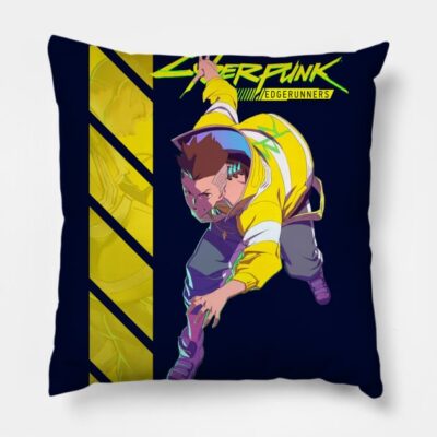 David Cyberpunk Edgerunners Throw Pillow Official Cyberpunk Edgerunners Merch