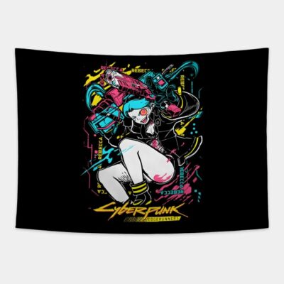 Edge Runner Rebecca Neon Tapestry Official Cyberpunk Edgerunners Merch