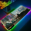 Large RGB Mouse Pad XXL Gaming Mousepad LED Mausepad Gamer Cyberpunks Mouse Carpet Big Mouse Mat 4 - Cyberpunk Edgerunners Store