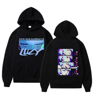 Lucy CYBERPUNK EDGERUNNERS Eyes Hoodie Y2k Clothes Men Women Winter Warm Crewneck Man Sweatshirt Clothes Kawaii - Cyberpunk Edgerunners Store