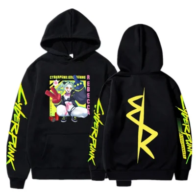 Winter Hoodies Anime Cyberpunk Edgerunners Rebecca Hoodie - Cyberpunk Edgerunners Store